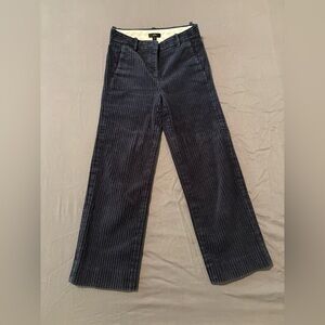 J. Crew Wide Leg Navy Corduroy Pants